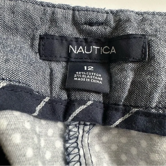 Nautica Blue and White Polka Dot Size 12 - Picture 4 of 5